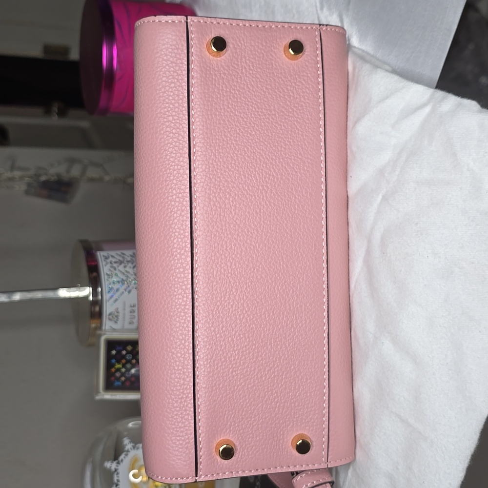 Like New Versace Virtus Pink Leather 2 Way Bag! - Picture 3 of 15
